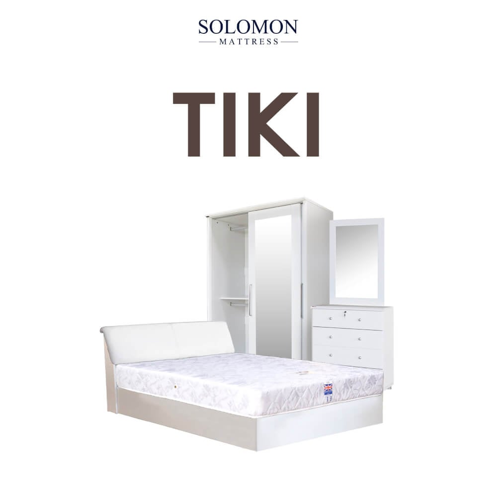 ชุดห้องนอน 5 ฟุต SOLOMON รุ่น TIKI สีขาว รวมที่นอน_5